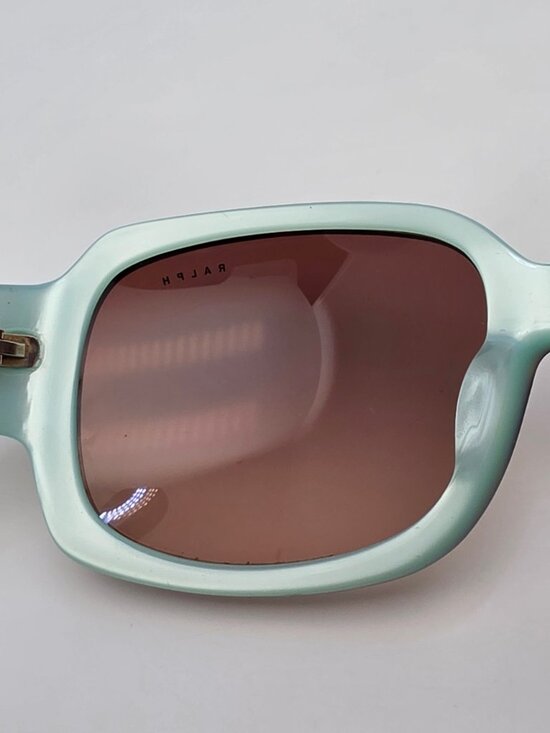 Ralph Lauren RA5031 Tortoise Tiffany Blue Frame Brown Lens Oversized Sunglasses main image 13